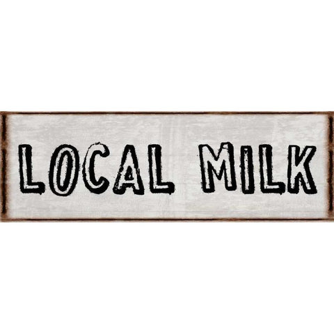 Fresh Local Milk And Eggs Black Modern Wood Framed Art Print with Double Matting by Lewis, Sheldon