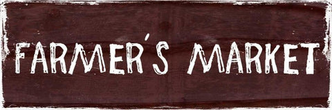 Farmers Market Black Ornate Wood Framed Art Print with Double Matting by Lewis, Sheldon