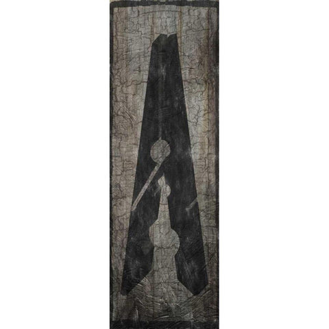 Retro Laundry Pin 2 Black Modern Wood Framed Art Print with Double Matting by Lewis, Sheldon