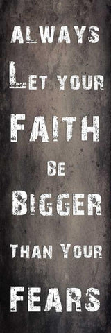 Faith And Fear White Modern Wood Framed Art Print with Double Matting by Lewis, Sheldon