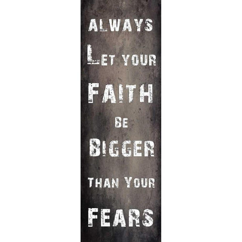 Faith And Fear White Modern Wood Framed Art Print by Lewis, Sheldon