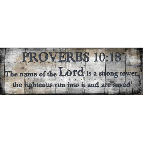 The Name of The Lord White Modern Wood Framed Art Print by Lewis, Sheldon