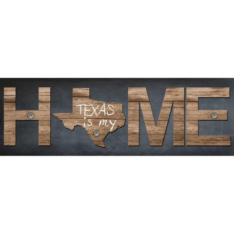 My Home Texas Black Modern Wood Framed Art Print with Double Matting by Lewis, Sheldon