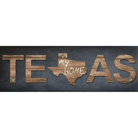 Texas My Home White Modern Wood Framed Art Print by Lewis, Sheldon