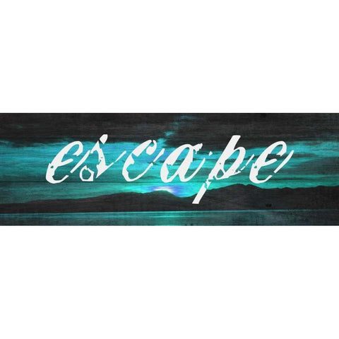 Escape Black Modern Wood Framed Art Print by Lewis, Sheldon