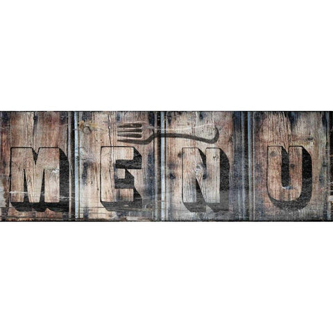 Menu White Modern Wood Framed Art Print by Lewis, Sheldon