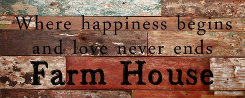 Farm House Love White Modern Wood Framed Art Print with Double Matting by Lewis, Sheldon