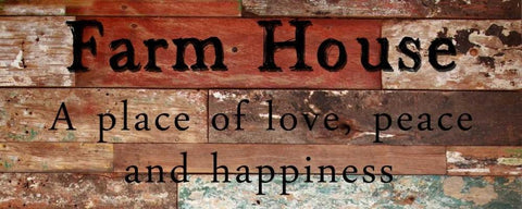 Farm House Happiness White Modern Wood Framed Art Print with Double Matting by Lewis, Sheldon