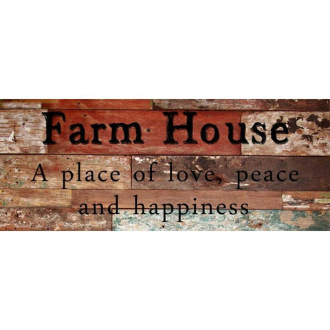 Farm House Happiness Black Modern Wood Framed Art Print with Double Matting by Lewis, Sheldon