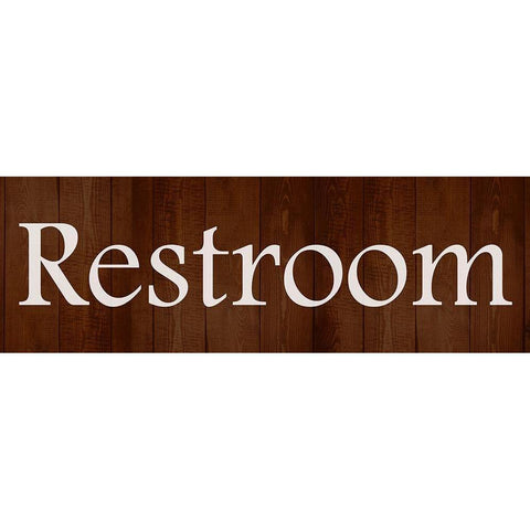 Restroom White Modern Wood Framed Art Print by Lewis, Sheldon