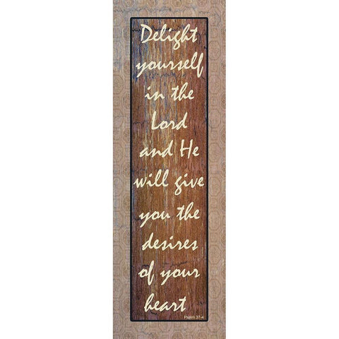 Delight Yourself In The Lord Black Modern Wood Framed Art Print with Double Matting by Lewis, Sheldon