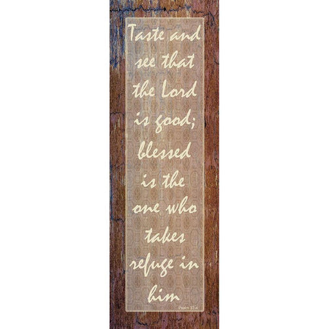 Refuge In The Lord Gold Ornate Wood Framed Art Print with Double Matting by Lewis, Sheldon