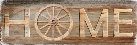 Farm Home Black Ornate Wood Framed Art Print with Double Matting by Lewis, Sheldon