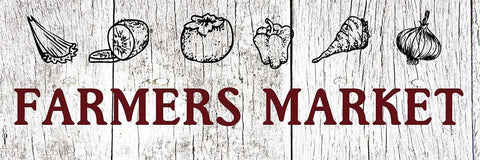 Market White Modern Wood Framed Art Print with Double Matting by Lewis, Sheldon