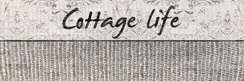 Cottage Life White Modern Wood Framed Art Print with Double Matting by Lewis, Sheldon