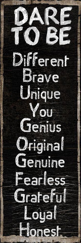 Dare To Be White Modern Wood Framed Art Print with Double Matting by Lewis, Sheldon
