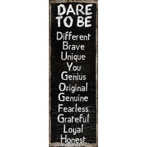 Dare To Be Gold Ornate Wood Framed Art Print with Double Matting by Lewis, Sheldon