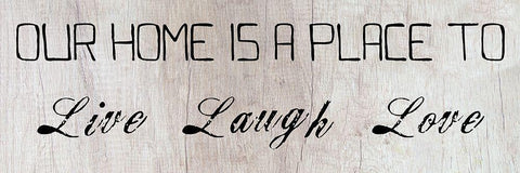 Live And Laugh White Modern Wood Framed Art Print with Double Matting by Lewis, Sheldon