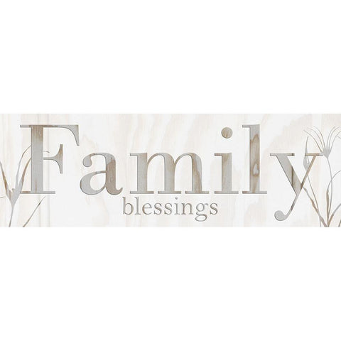 Family Blessings White Modern Wood Framed Art Print by Lewis, Sheldon