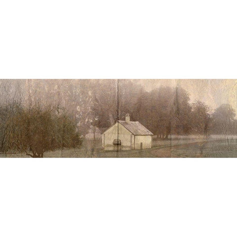 Country Side Landscape White Modern Wood Framed Art Print by Lewis, Sheldon