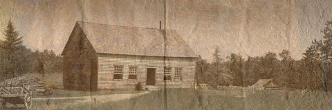 Country Side Landscape 2 White Modern Wood Framed Art Print with Double Matting by Lewis, Sheldon