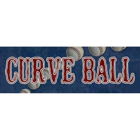 Curve Ball Black Modern Wood Framed Art Print with Double Matting by Lewis, Sheldon