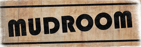 MudRoom Black Ornate Wood Framed Art Print with Double Matting by Lewis, Sheldon