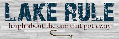 Lake Rule White Modern Wood Framed Art Print with Double Matting by Lewis, Sheldon