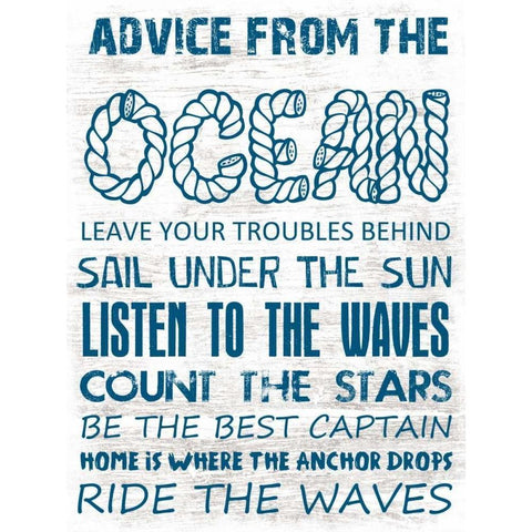 Advice From The Ocean 1 Black Modern Wood Framed Art Print by Lewis, Sheldon