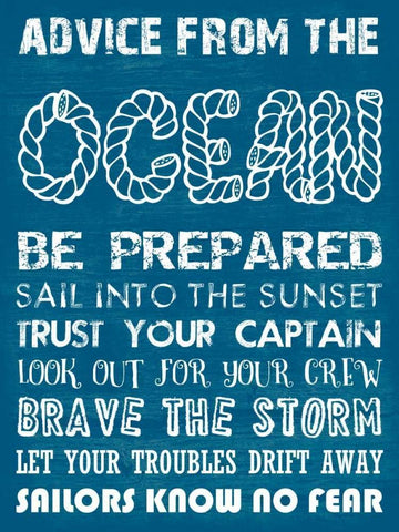 Advice From The Ocean 2 White Modern Wood Framed Art Print with Double Matting by Lewis, Sheldon