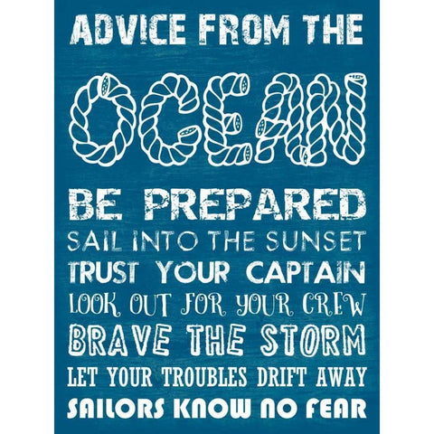 Advice From The Ocean 2 White Modern Wood Framed Art Print by Lewis, Sheldon