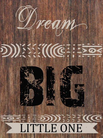 Dream Big Little One Black Ornate Wood Framed Art Print with Double Matting by Lewis, Sheldon