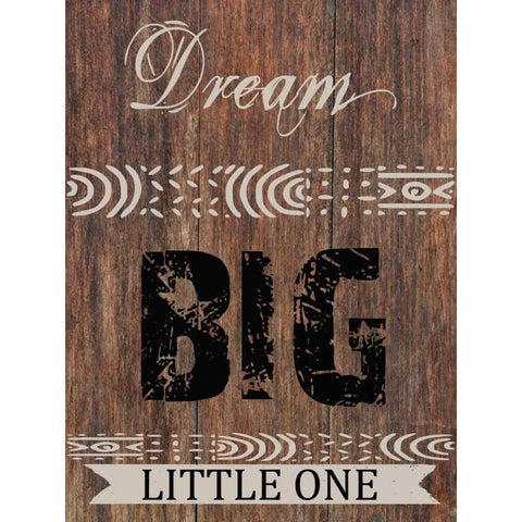 Dream Big Little One Gold Ornate Wood Framed Art Print with Double Matting by Lewis, Sheldon