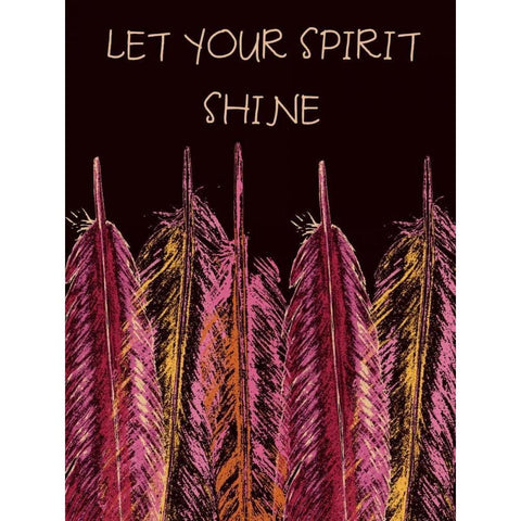 Let Your Spirit Shine Black Modern Wood Framed Art Print with Double Matting by Lewis, Sheldon