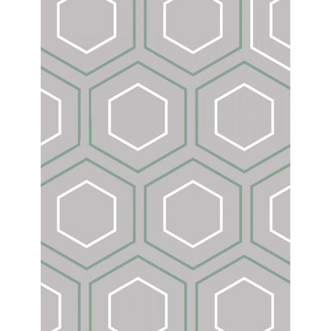 Geo Grey Black Modern Wood Framed Art Print with Double Matting by Lewis, Sheldon