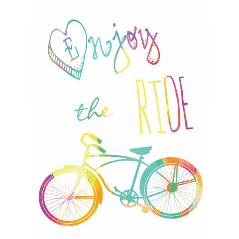 Enjoy The Ride Black Modern Wood Framed Art Print with Double Matting by Lewis, Sheldon