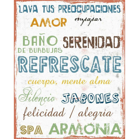 Spanish Bath White Modern Wood Framed Art Print by Lewis, Sheldon