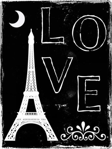 Big Love BW White Modern Wood Framed Art Print with Double Matting by Lewis, Sheldon