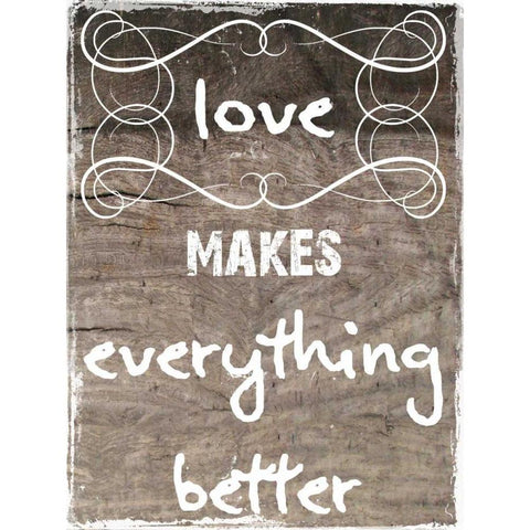 Little Bit More Love White Modern Wood Framed Art Print by Lewis, Sheldon