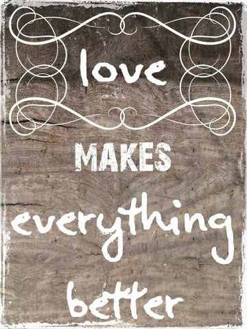 Little Bit More Love White Modern Wood Framed Art Print with Double Matting by Lewis, Sheldon