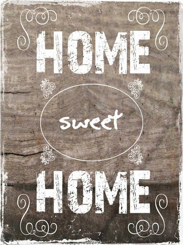 Home Sweet Home Black Ornate Wood Framed Art Print with Double Matting by Lewis, Sheldon