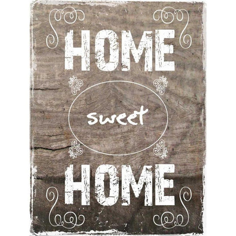 Home Sweet Home Gold Ornate Wood Framed Art Print with Double Matting by Lewis, Sheldon