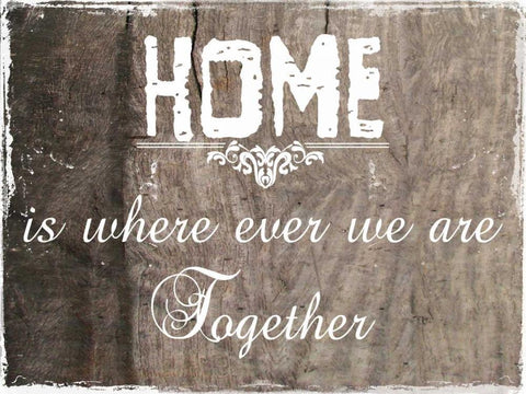 Our Loving Home White Modern Wood Framed Art Print with Double Matting by Lewis, Sheldon