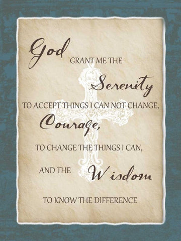 Grant Me Oh Lord White Modern Wood Framed Art Print with Double Matting by Lewis, Sheldon