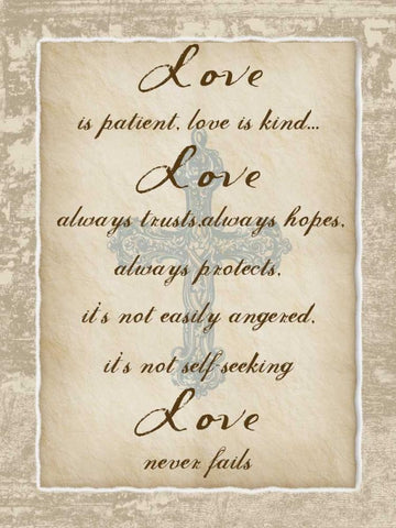 Patient Love White Modern Wood Framed Art Print with Double Matting by Lewis, Sheldon