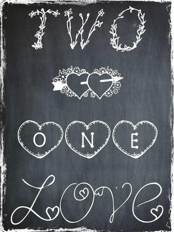 One Love White Modern Wood Framed Art Print with Double Matting by Lewis, Sheldon