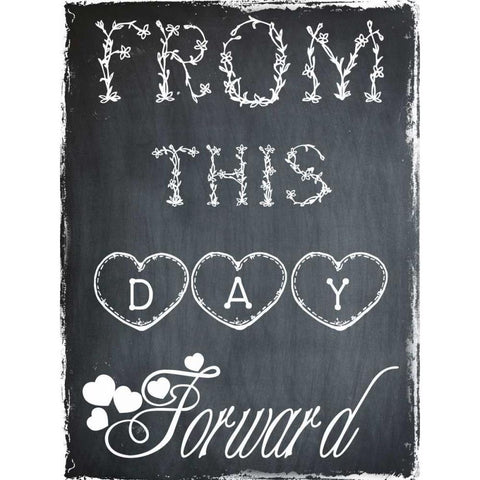 This Day Forward White Modern Wood Framed Art Print by Lewis, Sheldon