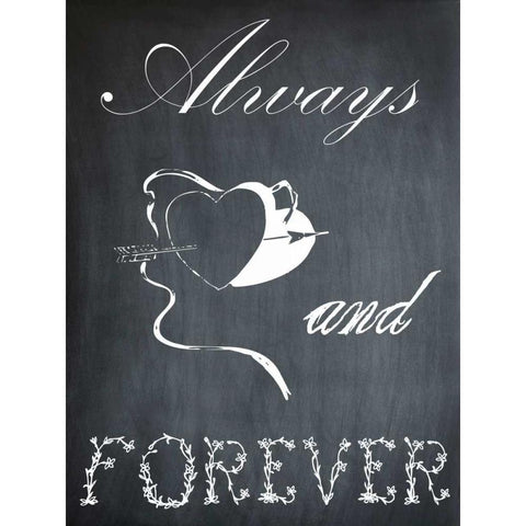 Always And Forever Gold Ornate Wood Framed Art Print with Double Matting by Lewis, Sheldon