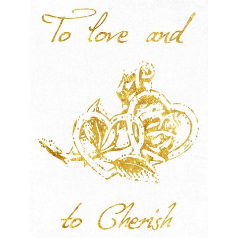 To Love And To Cherish Black Modern Wood Framed Art Print with Double Matting by Lewis, Sheldon