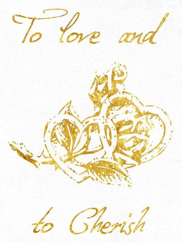 To Love And To Cherish White Modern Wood Framed Art Print with Double Matting by Lewis, Sheldon
